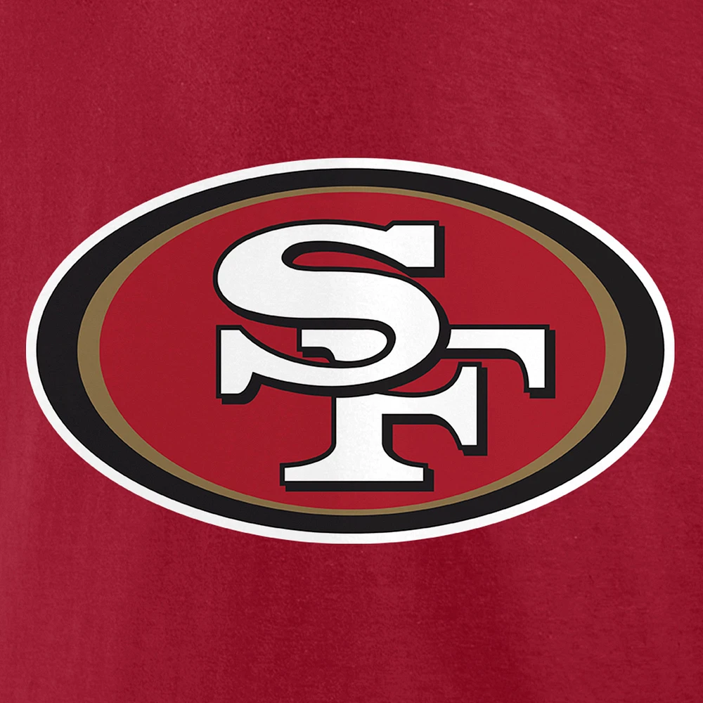 Men's Fanatics Christian McCaffrey Scarlet San Francisco 49ers Player Icon Name & Number T-Shirt