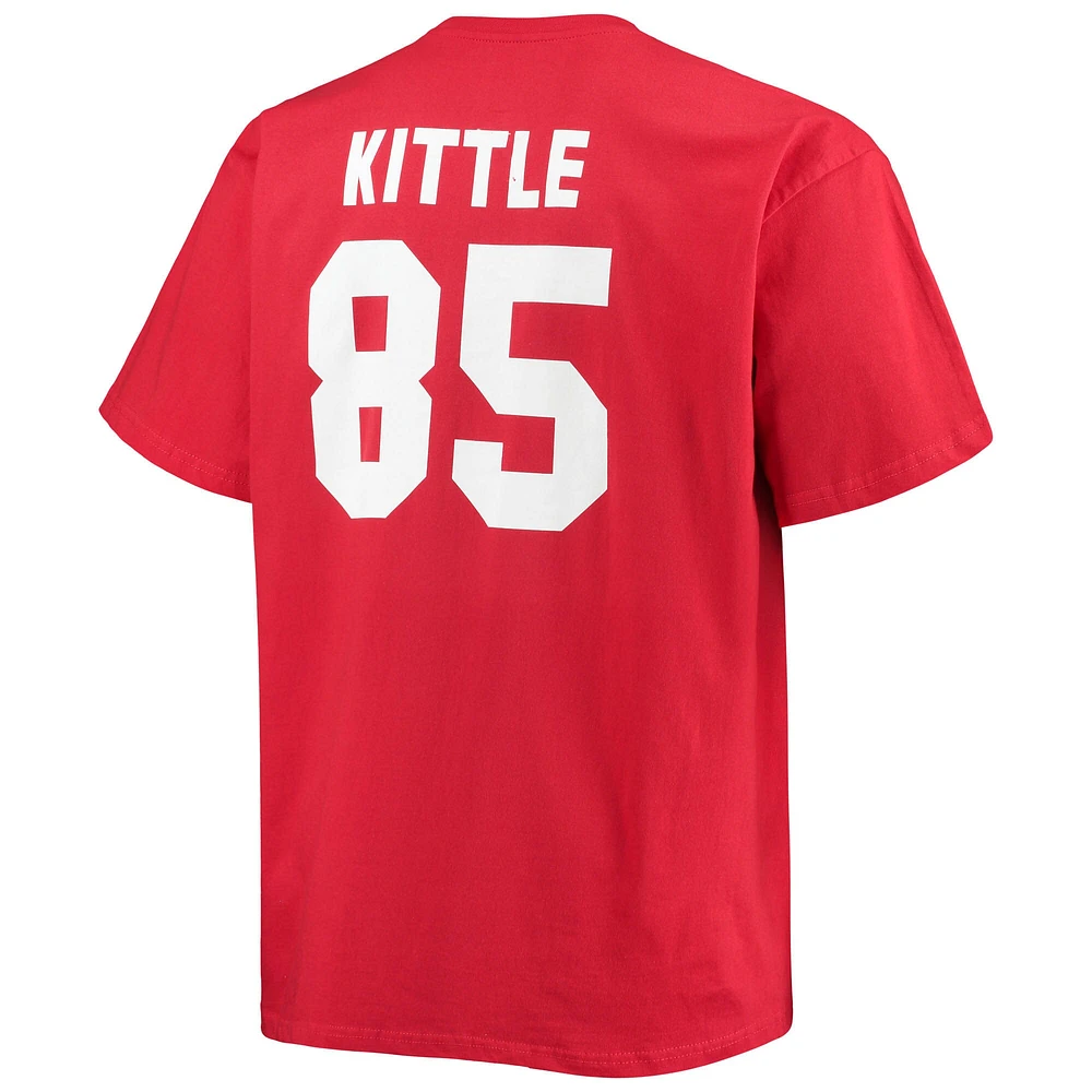 T-shirt avec nom et numéro de joueur Fanatics George Kittle Scarlet San Francisco 49ers pour hommes