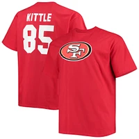 T-shirt avec nom et numéro de joueur Fanatics George Kittle Scarlet San Francisco 49ers pour hommes