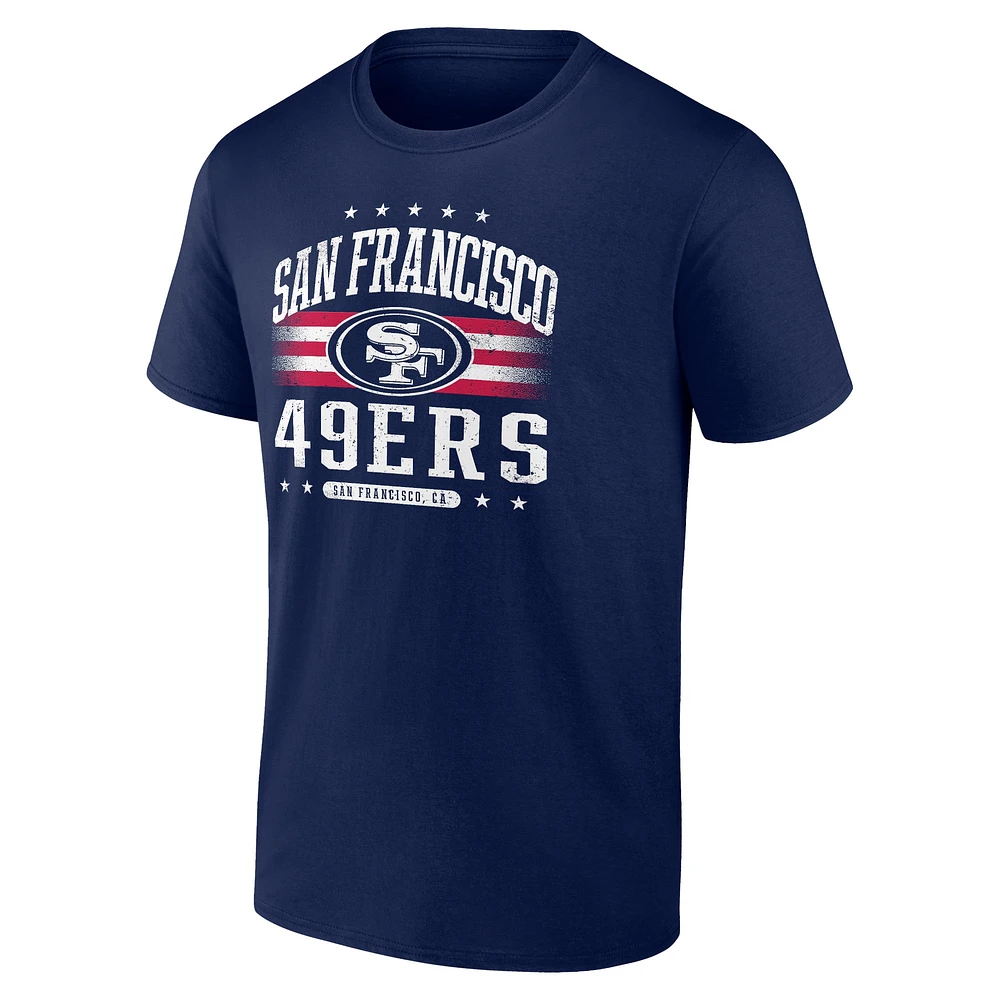 Men's Fanatics Navy San Francisco 49ers Big & Tall Americana T-Shirt