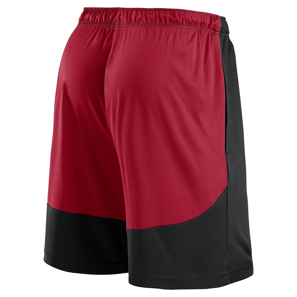 Short de lancement Fanatics pour homme, couleur écarlate/noir, taille grande et grande, San Francisco 49ers