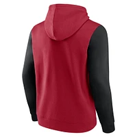 Men's Fanatics Scarlet/Black San Francisco 49ers Outline Pullover Hoodie