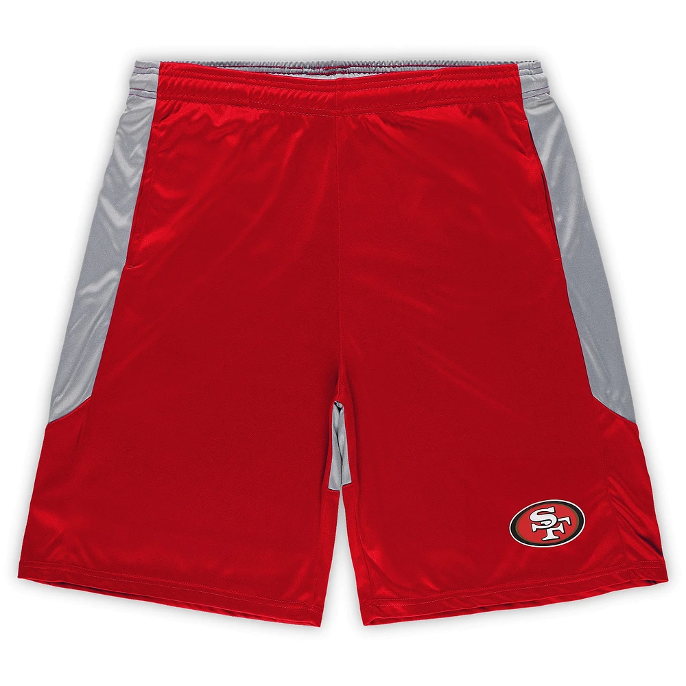 Men's Fanatics Scarlet San Francisco 49ers Big & Tall Team Logo Shorts