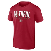 Men's Fanatics Scarlet San Francisco 49ers Hometown Rushing Yards T-Shirt