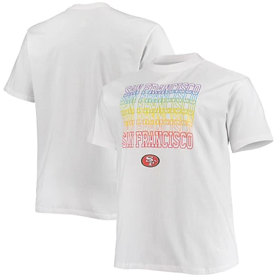 T-shirt blanc Fanatics pour hommes des 49ers de San Francisco Big & Tall City Pride