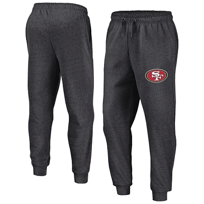 Pantalon de jogging en polaire Heather Anthracite pour homme San Francisco 49ers Head to
