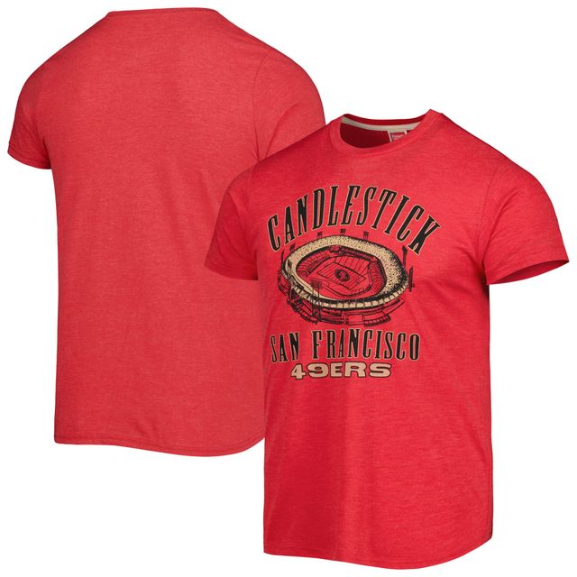 T-shirt triple mélange Hommage Scarlet San Francisco 49ers Stadium pour homme