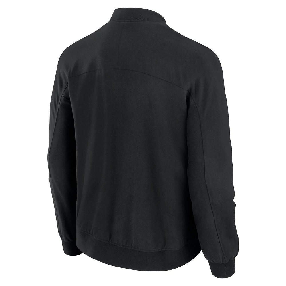 Men's J. Palmer Black San Francisco 49ers Lightweight Cover-4 Tri-Blend Full-Zip Jacket