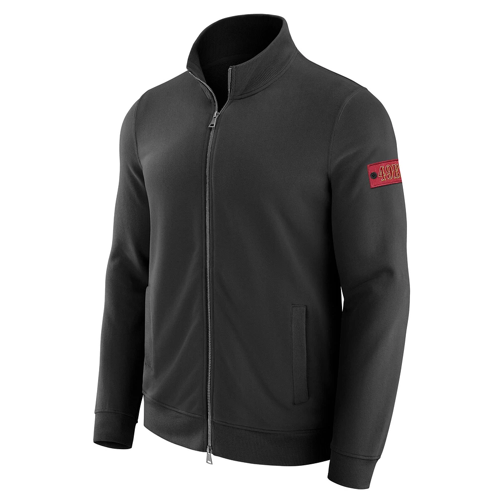 Men's J. Palmer Black San Francisco 49ers QB1 Full-Zip Sweatshirt