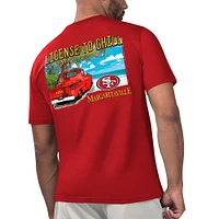 Men's Margaritaville Black San Francisco 49ers License to Chill T-Shirt