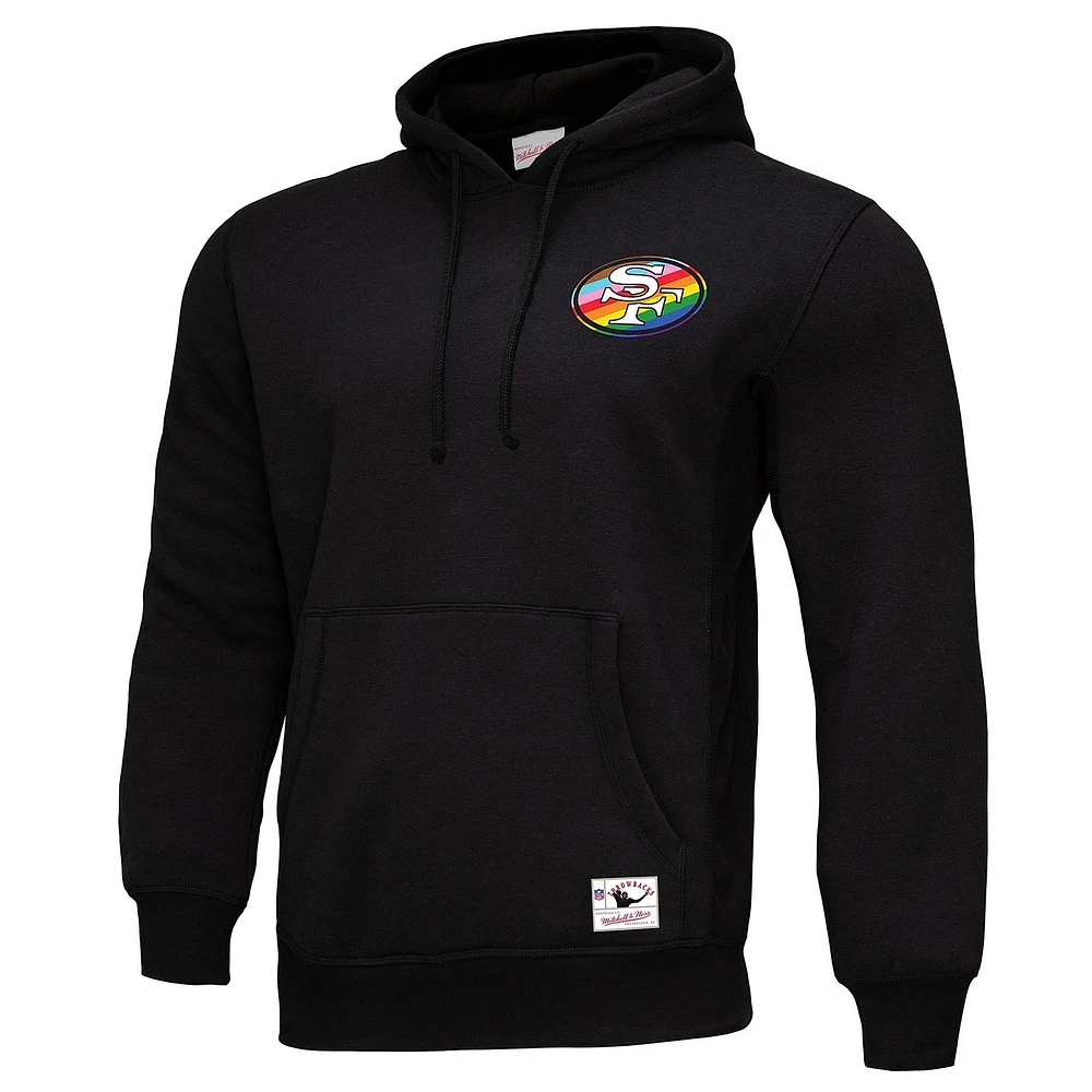 Men's Mitchell & Ness Black San Francisco 49ers Pride Pullover Hoodie