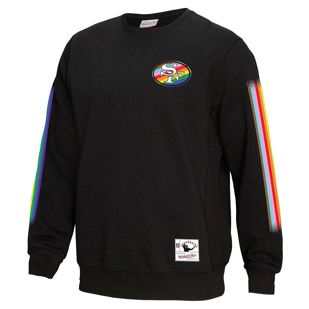 Men's Mitchell & Ness Black San Francisco 49ers Pride Pullover Sweatshirt