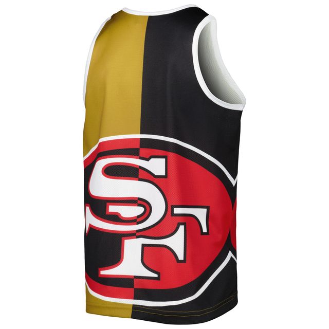 Débardeur pour homme Mitchell & Ness Jerry Rice Noir/Or San Francisco 49ers Retired Player Graphic