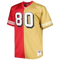 Men's Mitchell & Ness Jerry Rice Scarlet/Gold San Francisco 49ers Big Tall Split Legacy Retired Player Replica Jersey