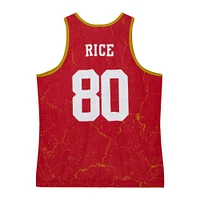 Men's Mitchell & Ness Jerry Rice Scarlet San Francisco 49ers 1994 Player Burst Tank Top