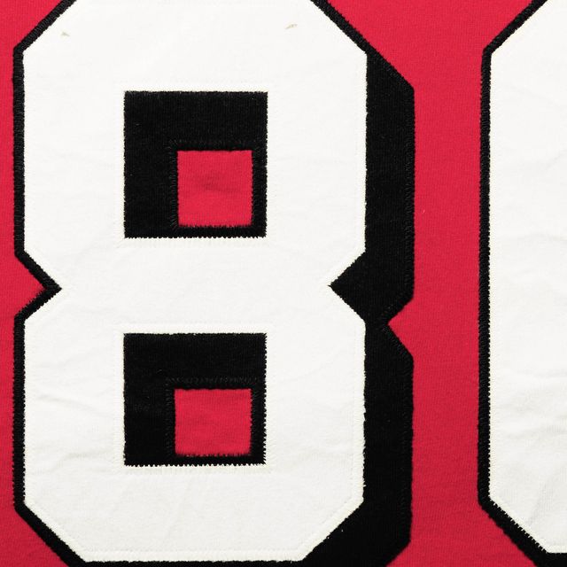Mitchell & Ness Jerry Rice Scarlet San Francisco 49ers Throwback Nom et numéro du joueur retraité Haut à manches longues