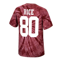 Men's Mitchell & Ness Jerry Rice Scarlet San Francisco 49ers Tie-Dye Super Bowl XXIII Retired Player Name Number T-Shirt