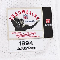 Maillot de joueur retraité authentique Mitchell & Ness Jerry Rice blanc San Francisco 49ers 1994 pour homme
