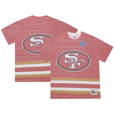 T-shirt Mitchell & Ness Scarlet San Francisco 49ers Jumbotron 3.0 pour homme