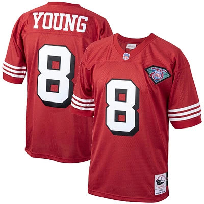 Maillot de joueur retraité authentique Mitchell & Ness Steve Young Scarlet San Francisco 49ers 1994 pour hommes