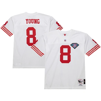 Maillot de joueur retraité authentique Mitchell & Ness Steve Young White San Francisco 49ers 1994 pour homme