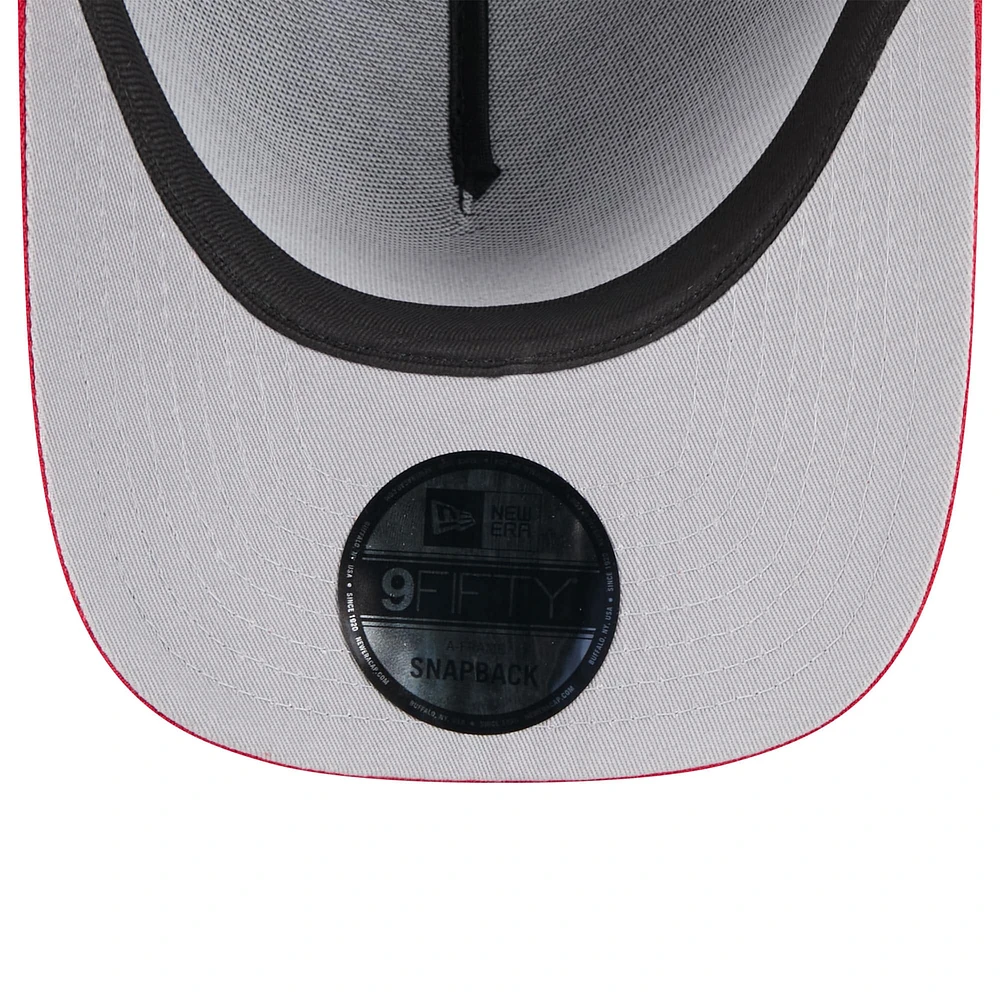 Men's New Era Black/Scarlet San Francisco 49ers 2025 NFL Draft 9FIFTY A-Frame Snapback Hat