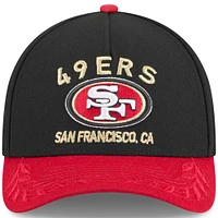 Men's New Era Black/Scarlet San Francisco 49ers 2025 NFL Draft 9FORTY M-Crown A-Frame Adjustable Hat