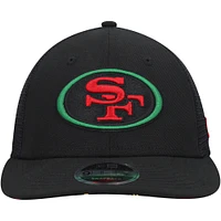 Men's New Era Black San Francisco 49ers Black Excellence Collection Trucker Low Profile 9FIFTY Snapback Hat