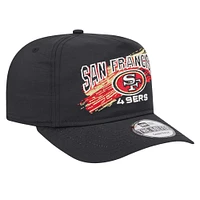 Men's New Era Black San Francisco 49ers Injection Golfer Adjustable Hat