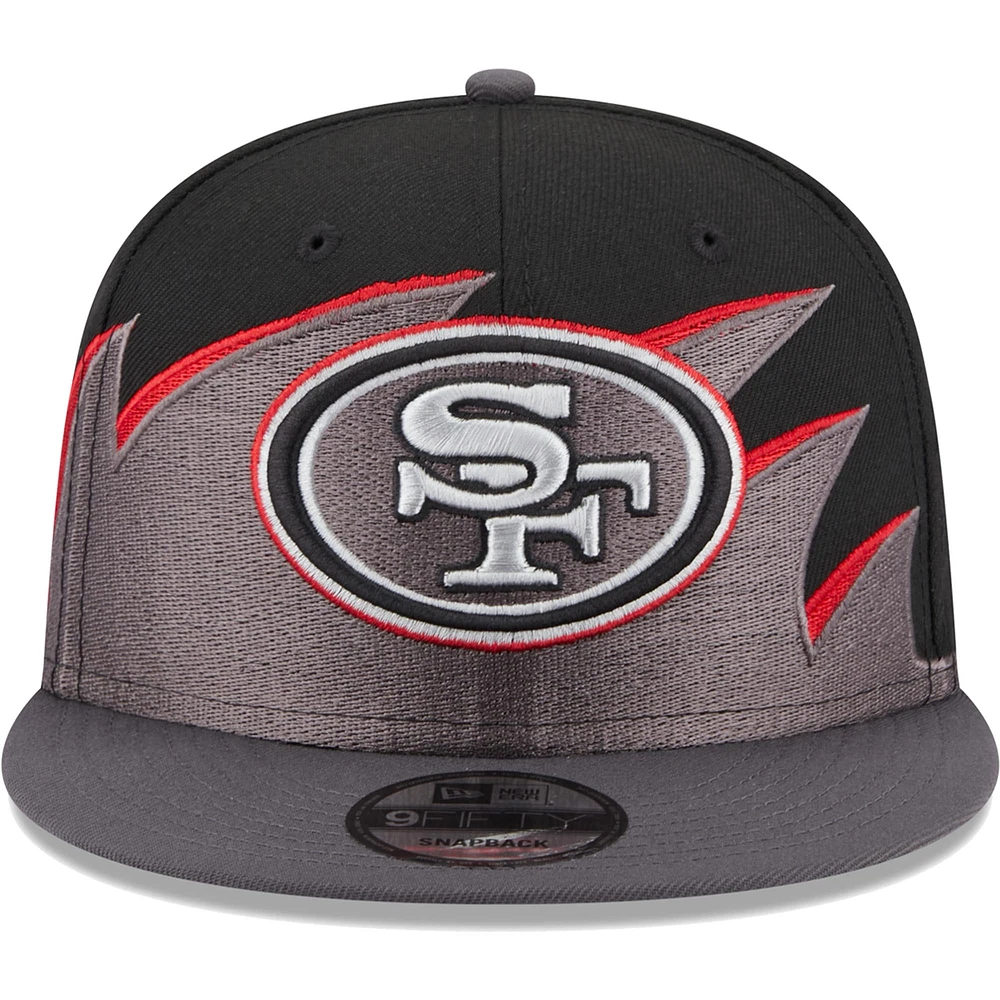 Men's New Era Black San Francisco 49ers Tidal 9FIFTY Snapback Hat