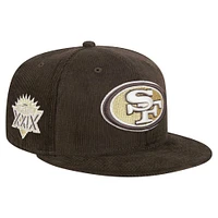Men's New Era  Brown San Francisco 49ers Choco Cord 59FIFTY Fitted Hat