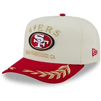 Men's New Era Cream/Scarlet San Francisco 49ers 2025 NFL Draft 9FIFTY A-Frame Snapback Hat