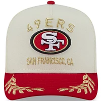 Men's New Era Cream/Scarlet San Francisco 49ers 2025 NFL Draft 9FIFTY A-Frame Snapback Hat