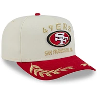 Men's New Era Cream/Scarlet San Francisco 49ers 2025 NFL Draft 9FIFTY A-Frame Snapback Hat