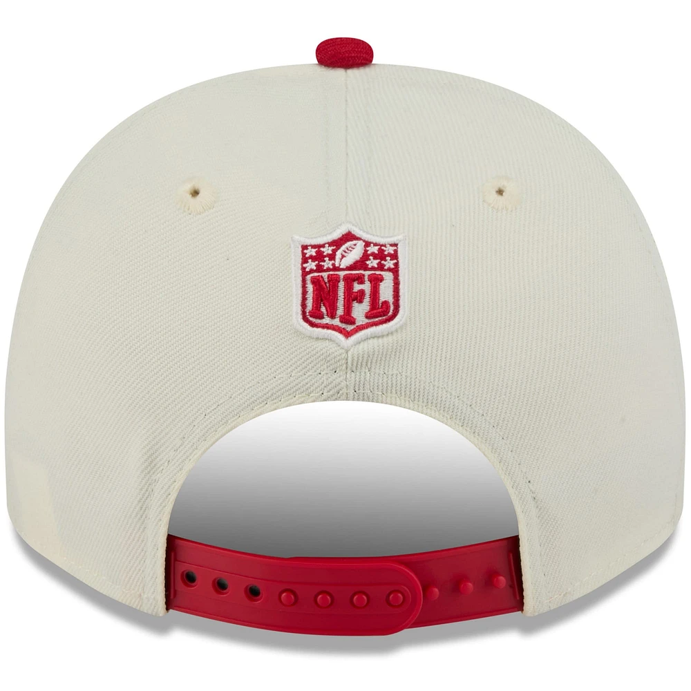 Men's New Era Cream/Scarlet San Francisco 49ers 2025 NFL Draft 9FIFTY A-Frame Snapback Hat