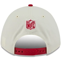 Men's New Era Cream/Scarlet San Francisco 49ers 2025 NFL Draft 9FORTY A-Frame M-Crown Adjustable Hat