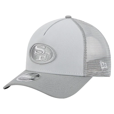 Casquette ajustable A-Frame Trucker Domain 9FORTY San Francisco 49ers pour homme New Era grise