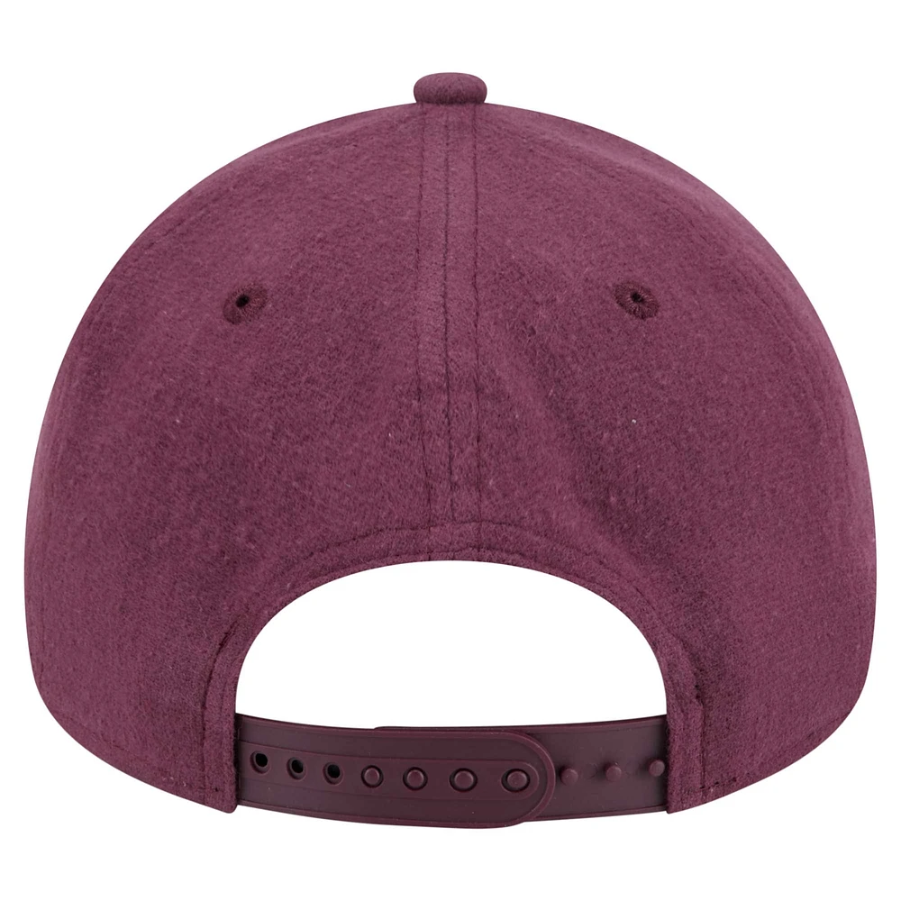 Men's New Era Maroon/Tan San Francisco 49ers Moleskin A-Frame 9FORTY Adjustable Hat