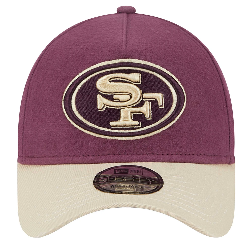 Men's New Era Purple San Francisco 49ers Injection Moleskin Crown Adjustable Hat