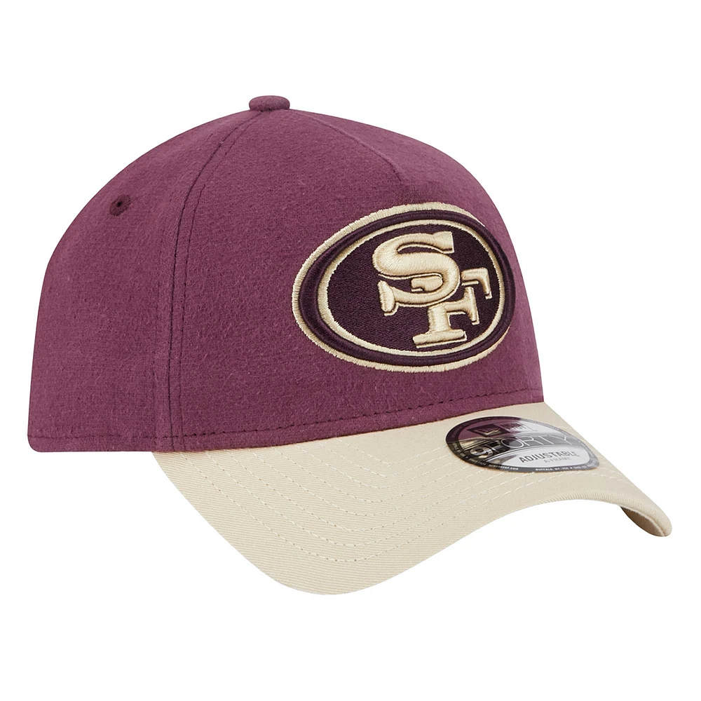 Men's New Era Purple San Francisco 49ers Injection Moleskin Crown Adjustable Hat