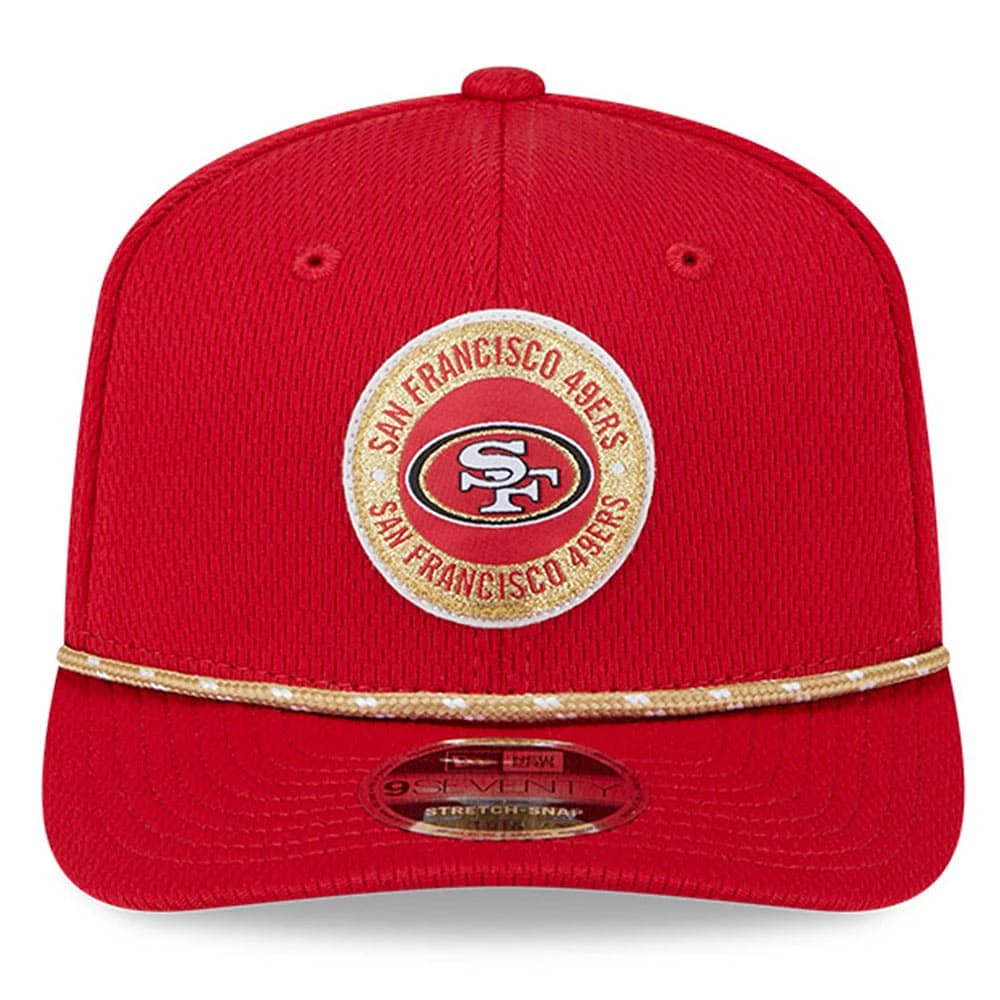 Men's New Era Scarlet San Francisco 49ers 2024 Sideline 9SEVENTY Stretch-Snap Hat