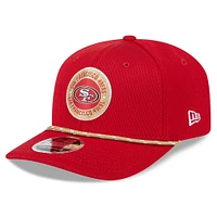Men's New Era Scarlet San Francisco 49ers 2024 Sideline 9SEVENTY Stretch-Snap Hat