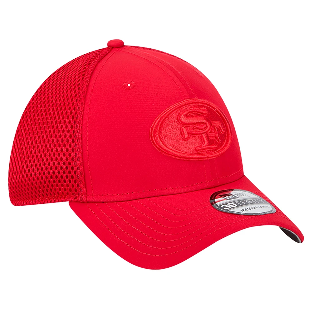 Men's New Era Scarlet San Francisco 49ers Active Team Tone 39THIRTY Flex Hat