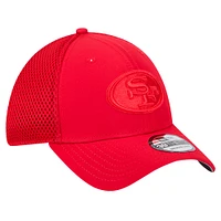 Men's New Era Scarlet San Francisco 49ers Active Team Tone 39THIRTY Flex Hat