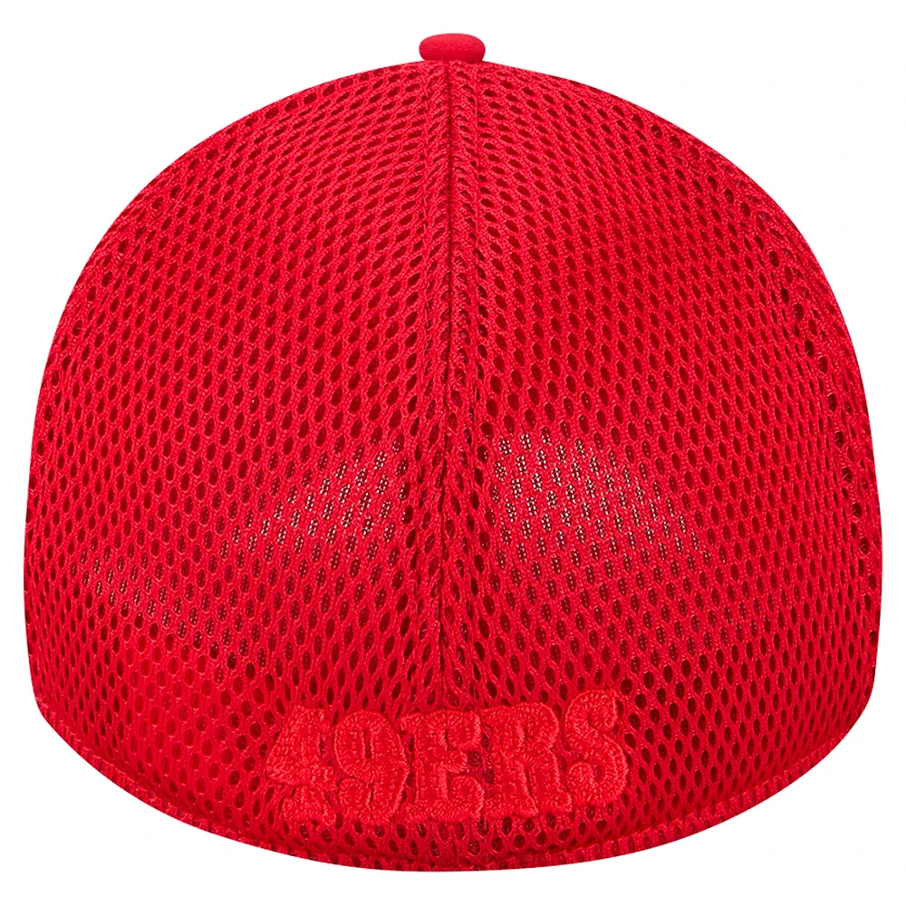 Men's New Era Scarlet San Francisco 49ers Active Team Tone 39THIRTY Flex Hat