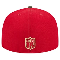 Men's New Era Scarlet San Francisco 49ers Active Two-Tone Camo 59FIFTY Fitted Hat