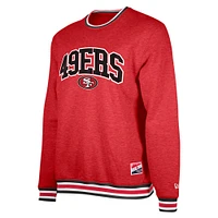 Men's New Era Scarlet San Francisco 49ers Big & Tall Pullover Sweatshirt