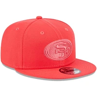 Men's New Era Scarlet San Francisco 49ers Color Pack Brights 9FIFTY Snapback Hat