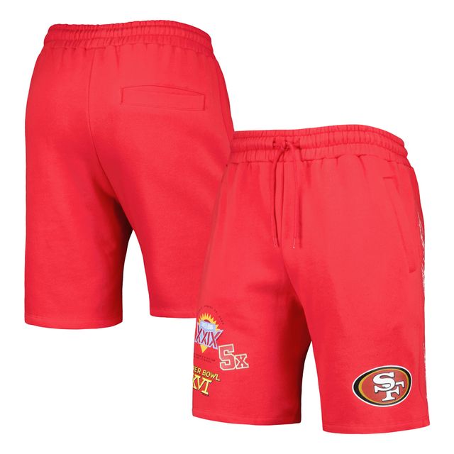 Short New Era Scarlet San Francisco 49ers Historic Champs pour homme