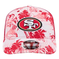 Men's New Era Scarlet San Francisco 49ers Hula 9SEVENTY Adjustable Trucker Hat